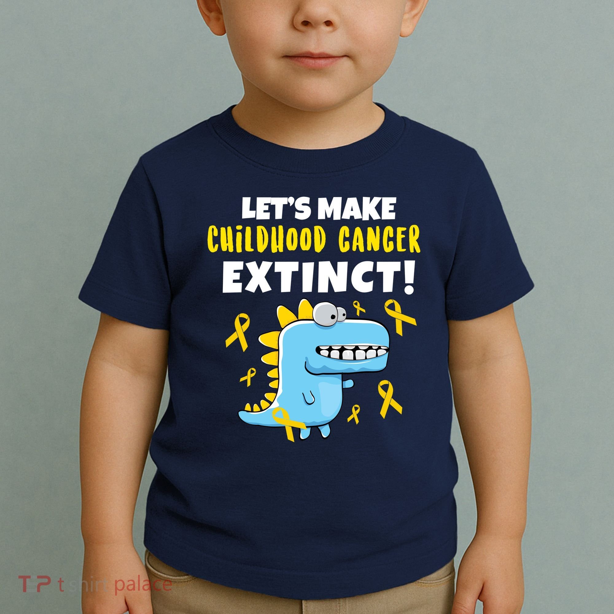 Lets Make Childhood Cancer Extinct Dinosaur Toddler T-Shirt