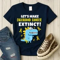 Lets Make Childhood Cancer Extinct Dinosaur Women's T-Shirt thumb 3