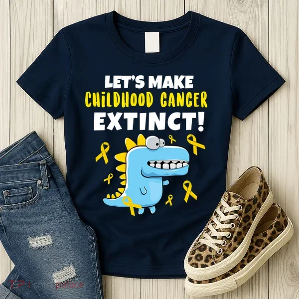 Lets Make Childhood Cancer Extinct Dinosaur Women's T-Shirt