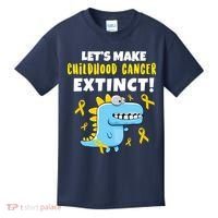 Lets Make Childhood Cancer Extinct Dinosaur Kids T-Shirt thumb 0