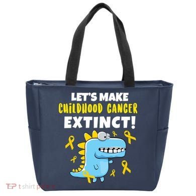 Lets Make Childhood Cancer Extinct Dinosaur Tote Bag