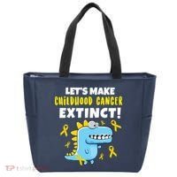 Lets Make Childhood Cancer Extinct Dinosaur Tote Bag thumb 0
