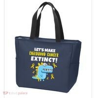 Lets Make Childhood Cancer Extinct Dinosaur Tote Bag thumb 3