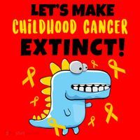 Lets Make Childhood Cancer Extinct Dinosaur Santa Hat thumb 1