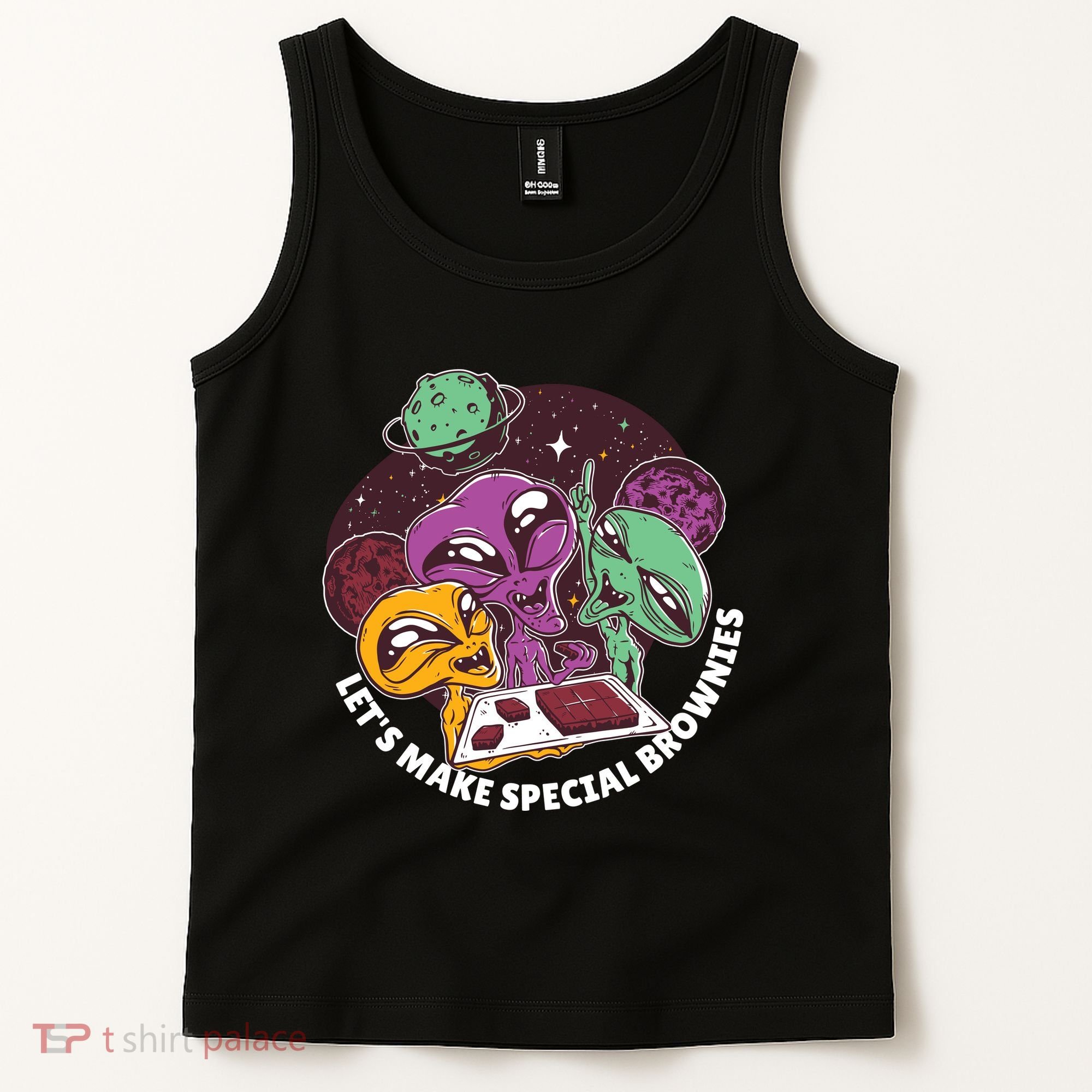 Let's Make Special Brownies Alien Tank Top
