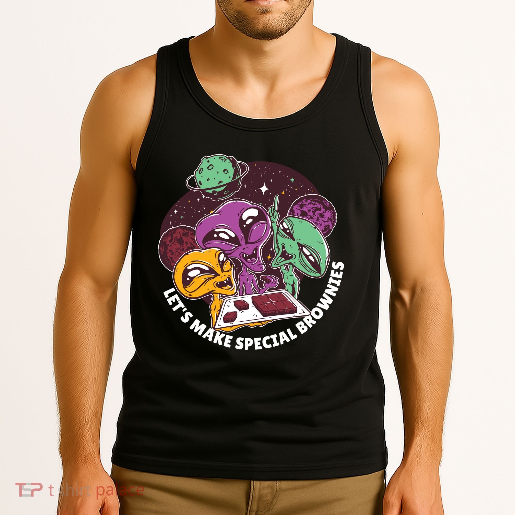 Let's Make Special Brownies Alien Tank Top