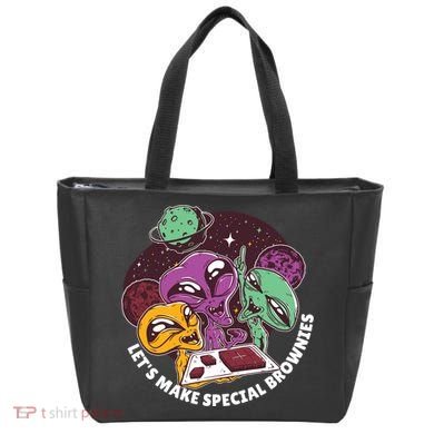 Let's Make Special Brownies Alien Tote Bag