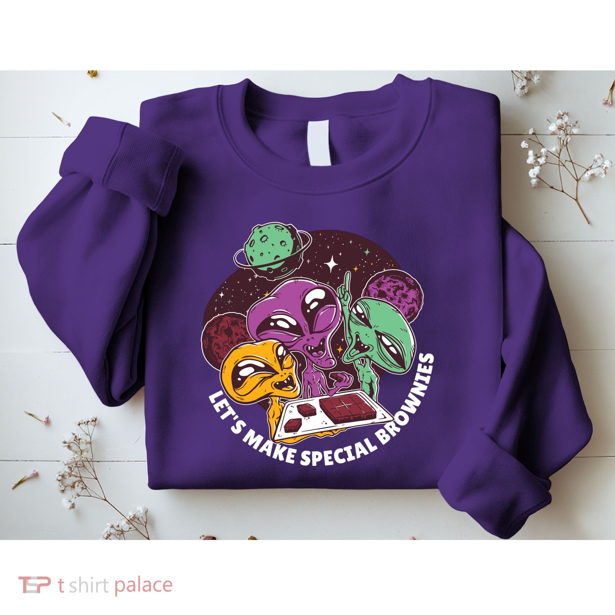 Let's Make Special Brownies Alien Sweatshirt