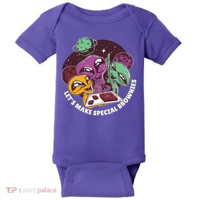 Let's Make Special Brownies Alien Baby Bodysuit