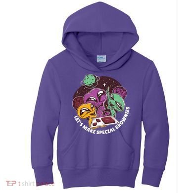 Let's Make Special Brownies Alien Kids Hoodie