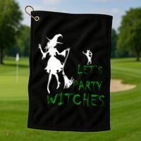 Let's Party Witches Golf Towel thumb 1