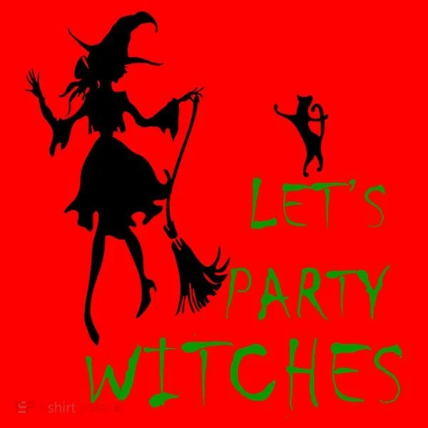 Let's Party Witches Santa Hat