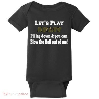 Let's Play Army Blow Me Baby Bodysuit