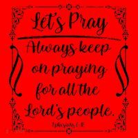 Let's Pray Always Keep On Praying Ephesians 6:18 Santa Hat thumb 1