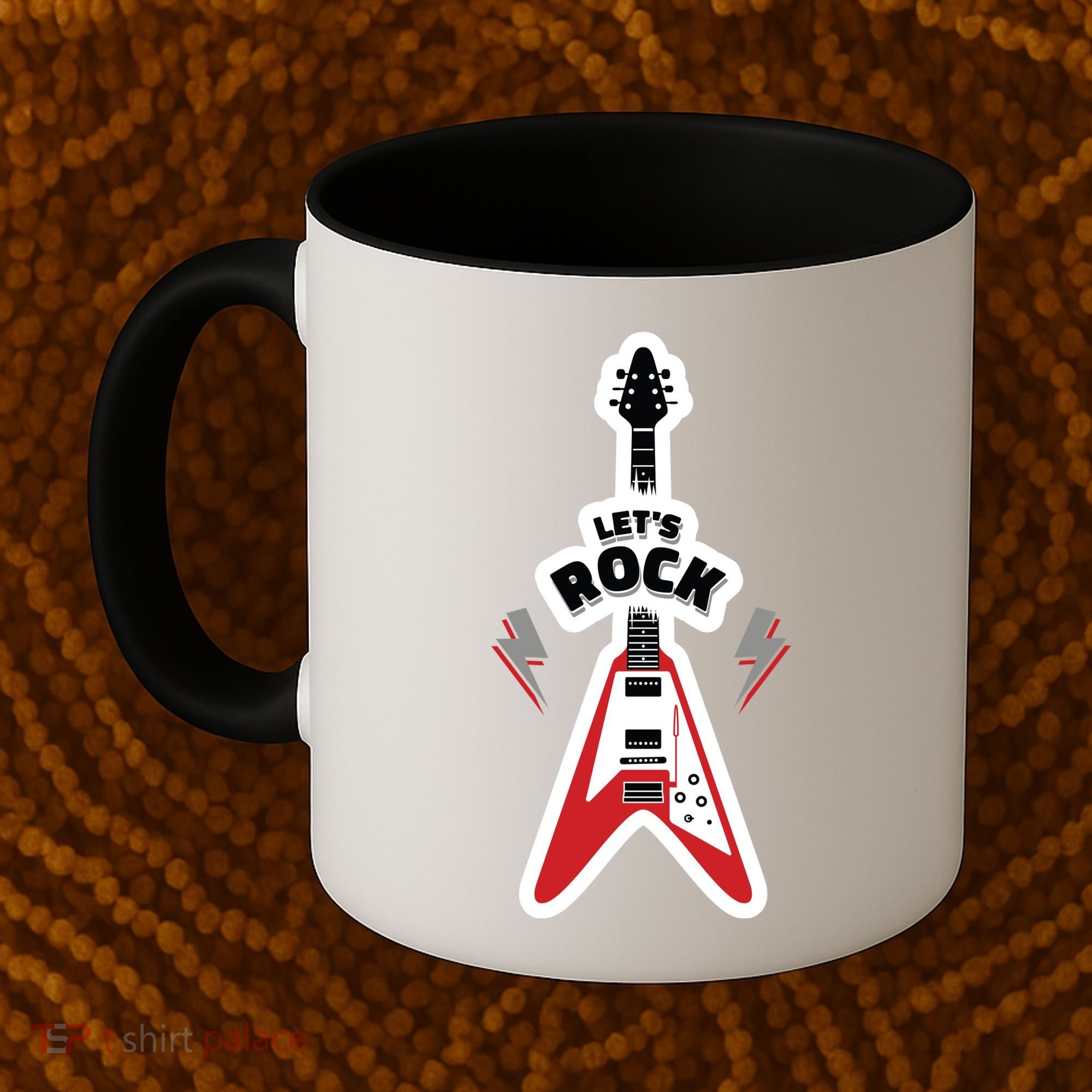 Let's Rock Guitar Coffee Mug