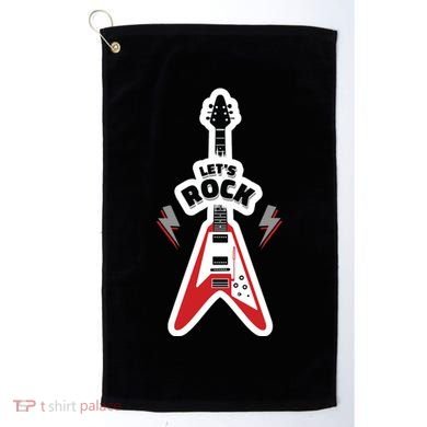 Let's Rock Guitar Golf Towel