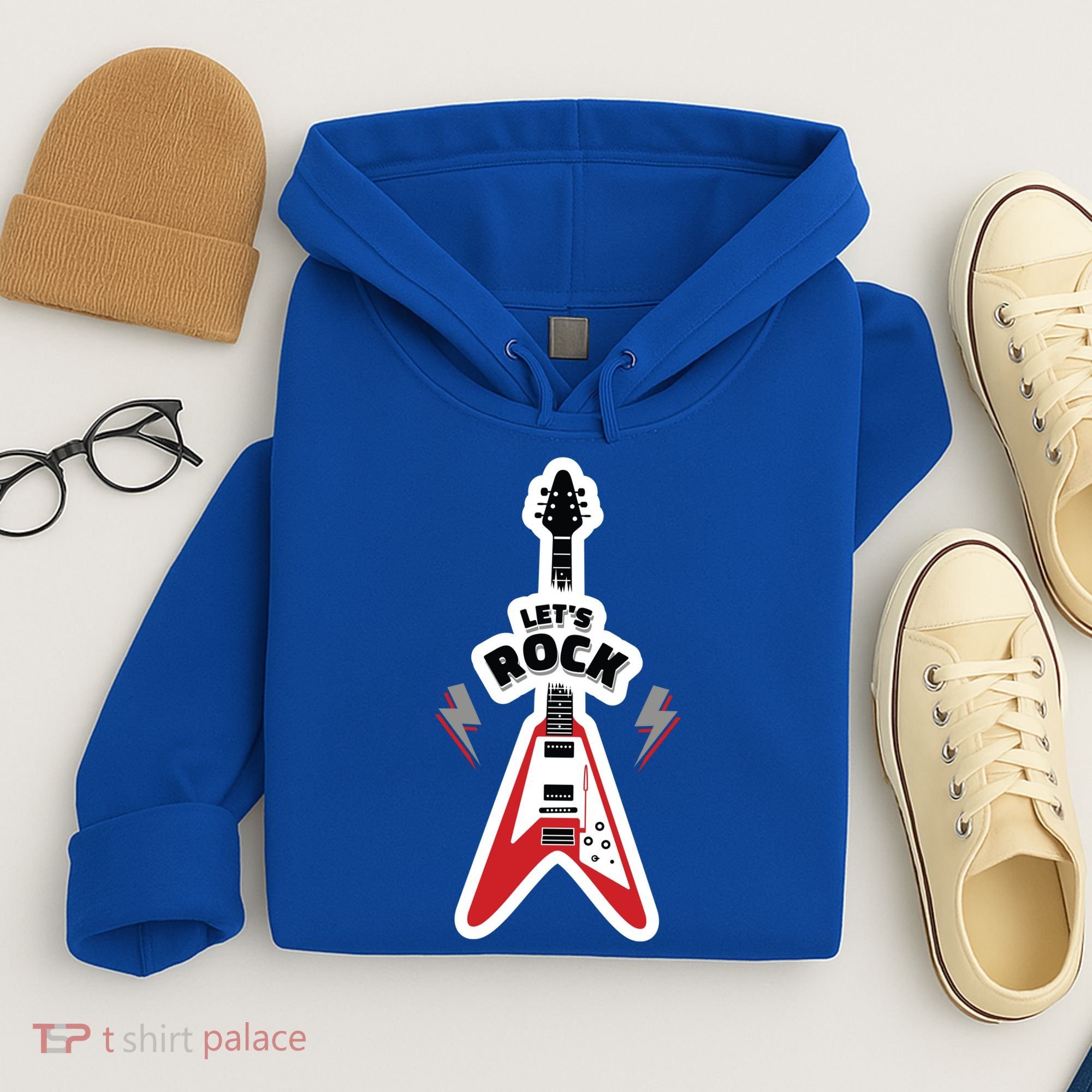 Let's Rock Guitar Hoodie