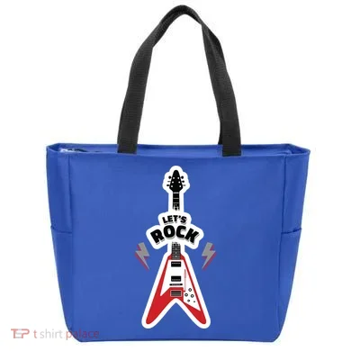 Let's Rock Guitar Tote Bag