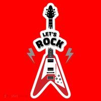 Let's Rock Guitar Santa Hat thumb 1