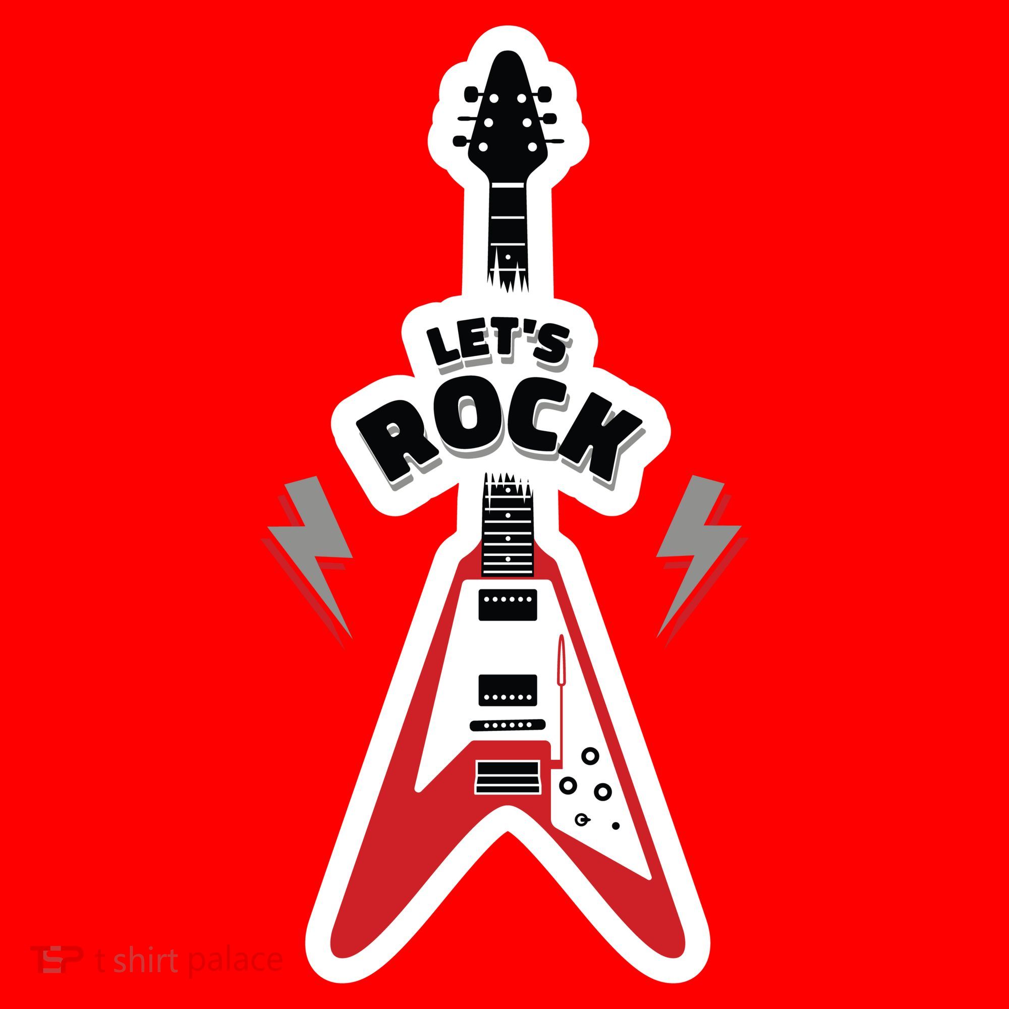 Let's Rock Guitar Santa Hat