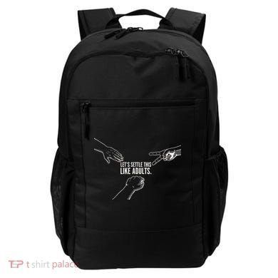 Let's Settle This Like Adults Backpack