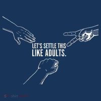 Let's Settle This Like Adults USA-Made Doggie Bandana thumb 2