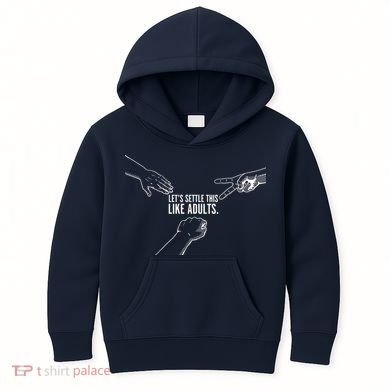 Let's Settle This Like Adults Kids Hoodie