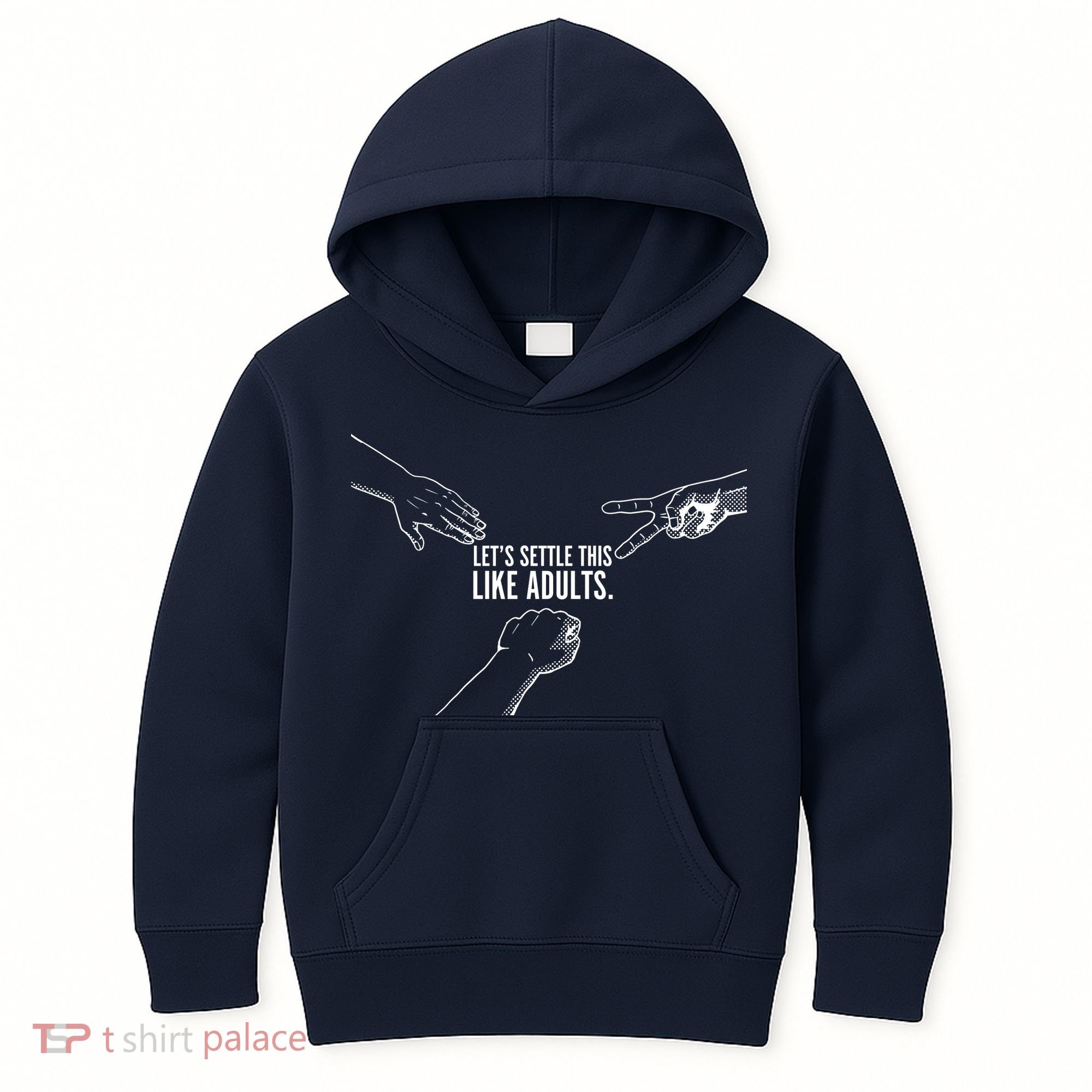 Let's Settle This Like Adults Kids Hoodie