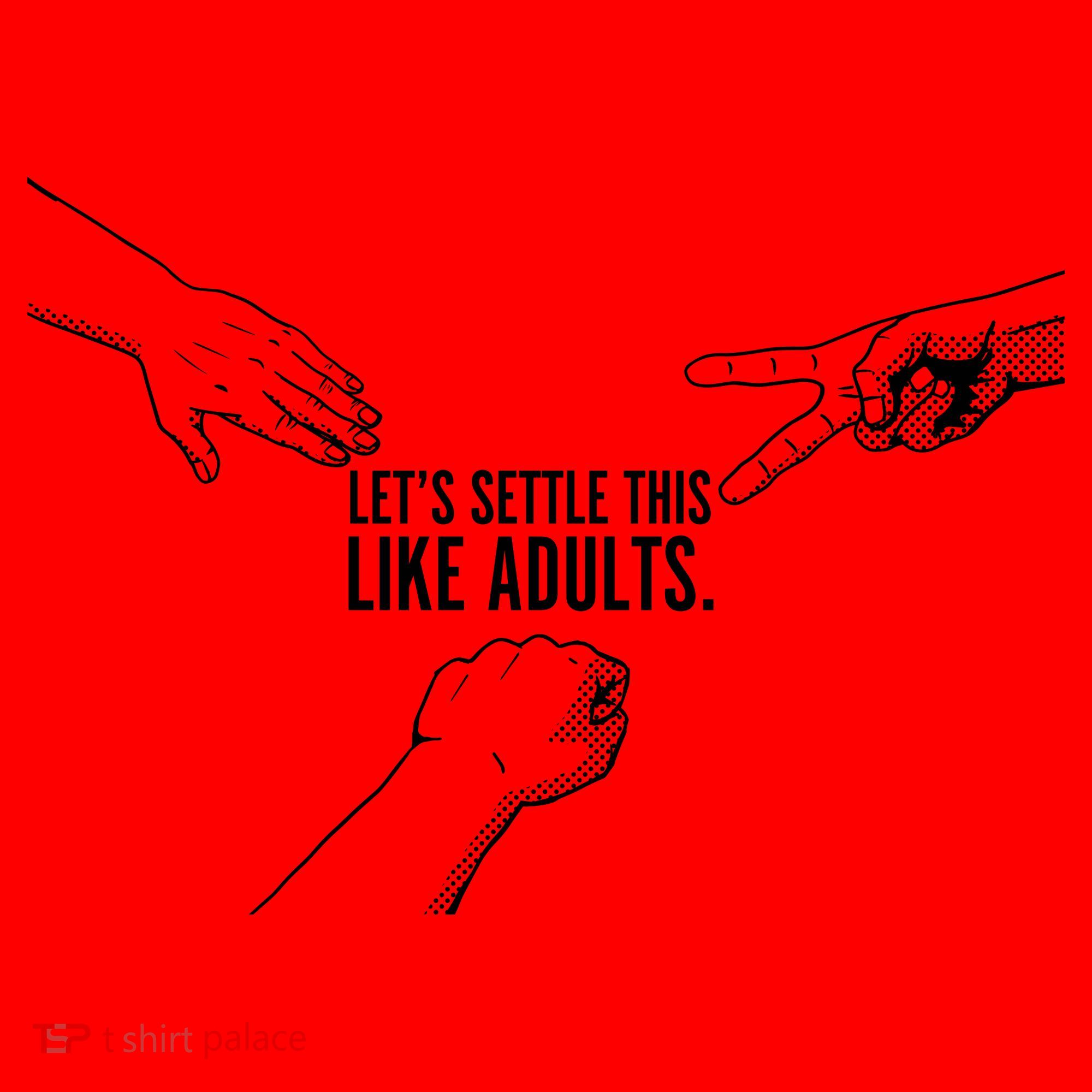 Let's Settle This Like Adults Santa Hat