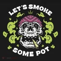 Let's Smoke Some Pot Skull Bucket Hat thumb 4