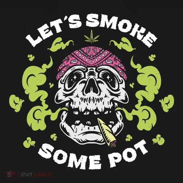 Let's Smoke Some Pot Skull Bucket Hat