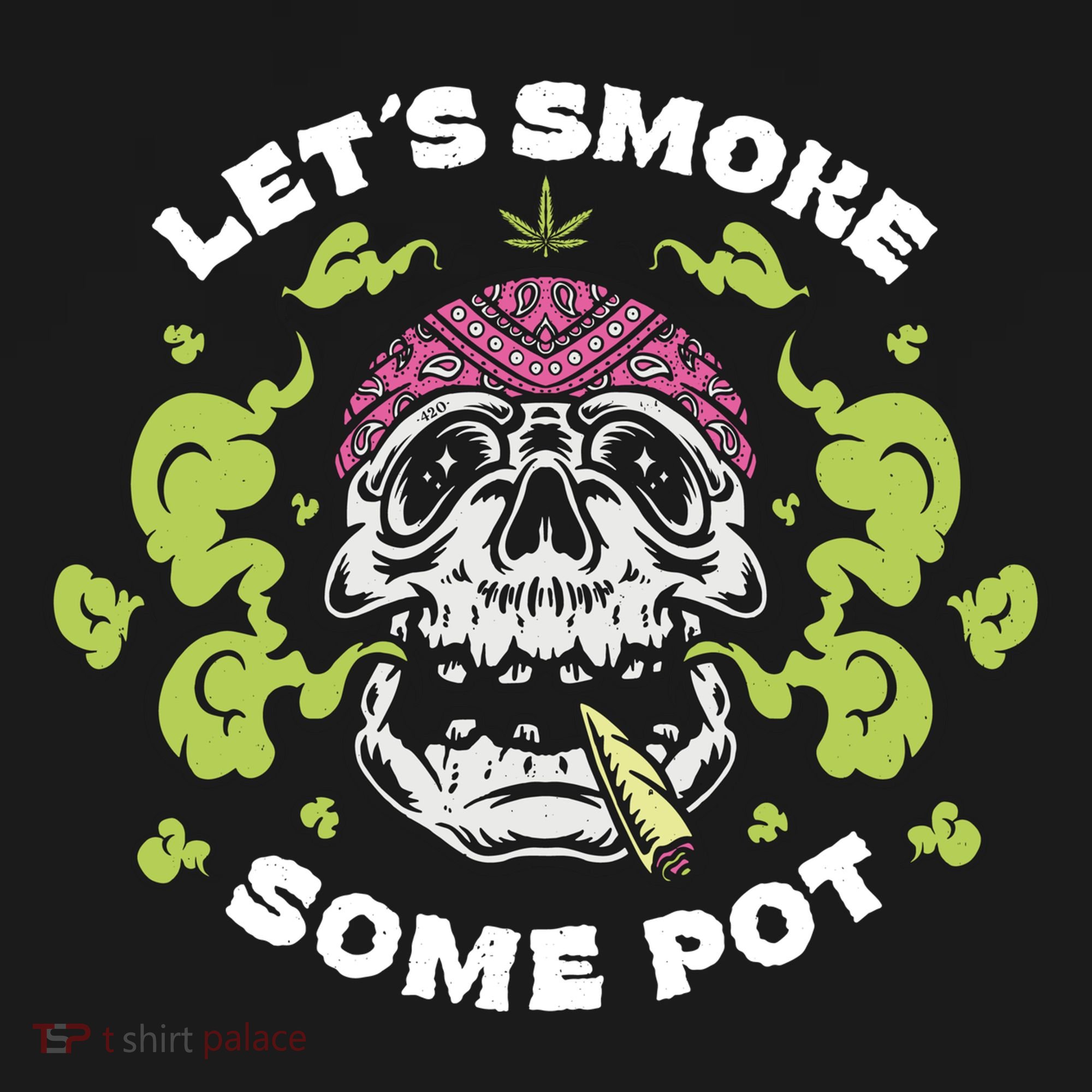 Let's Smoke Some Pot Skull Ornament