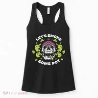 Let's Smoke Some Pot Skull Women's Tank Top thumb 0