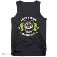 Let's Smoke Some Pot Skull Tank Top thumb 0