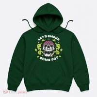 Let's Smoke Some Pot Skull Hoodie thumb 0