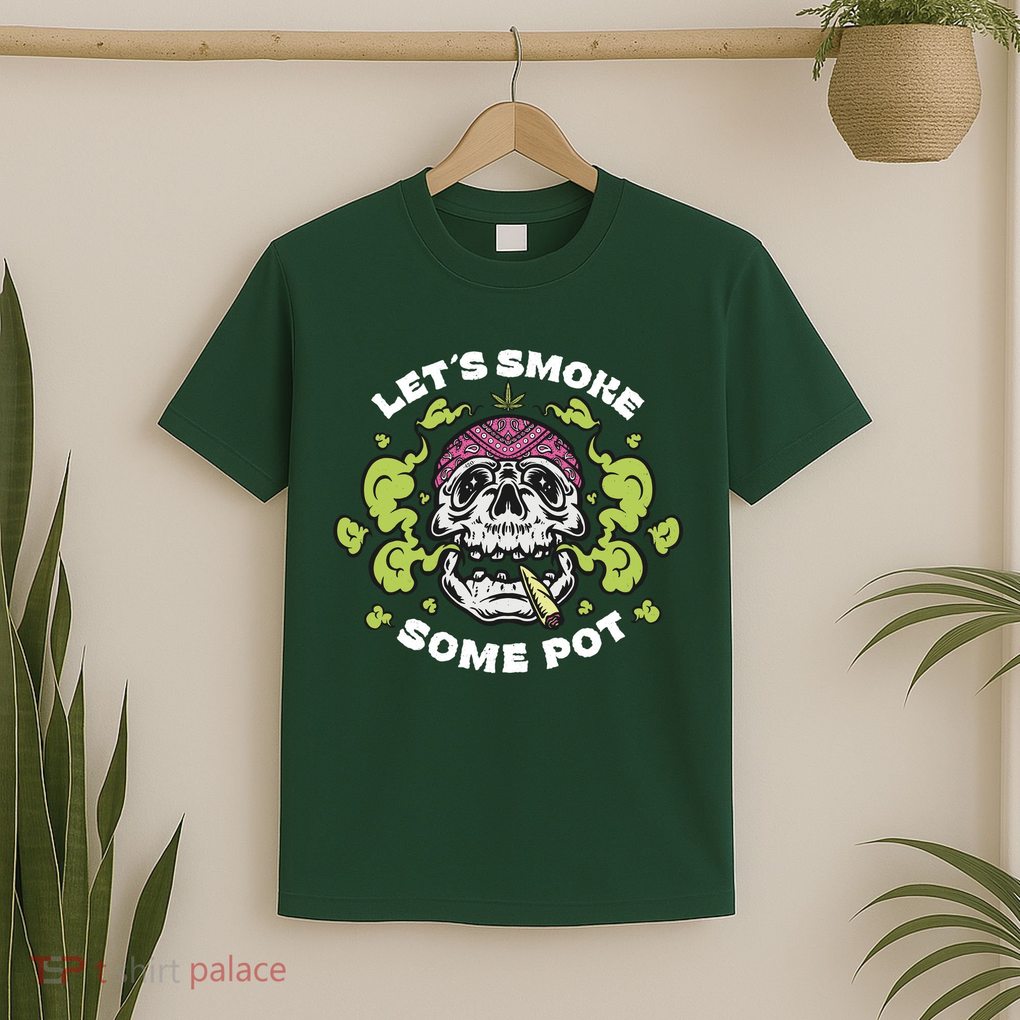 Let's Smoke Some Pot Skull T-Shirt