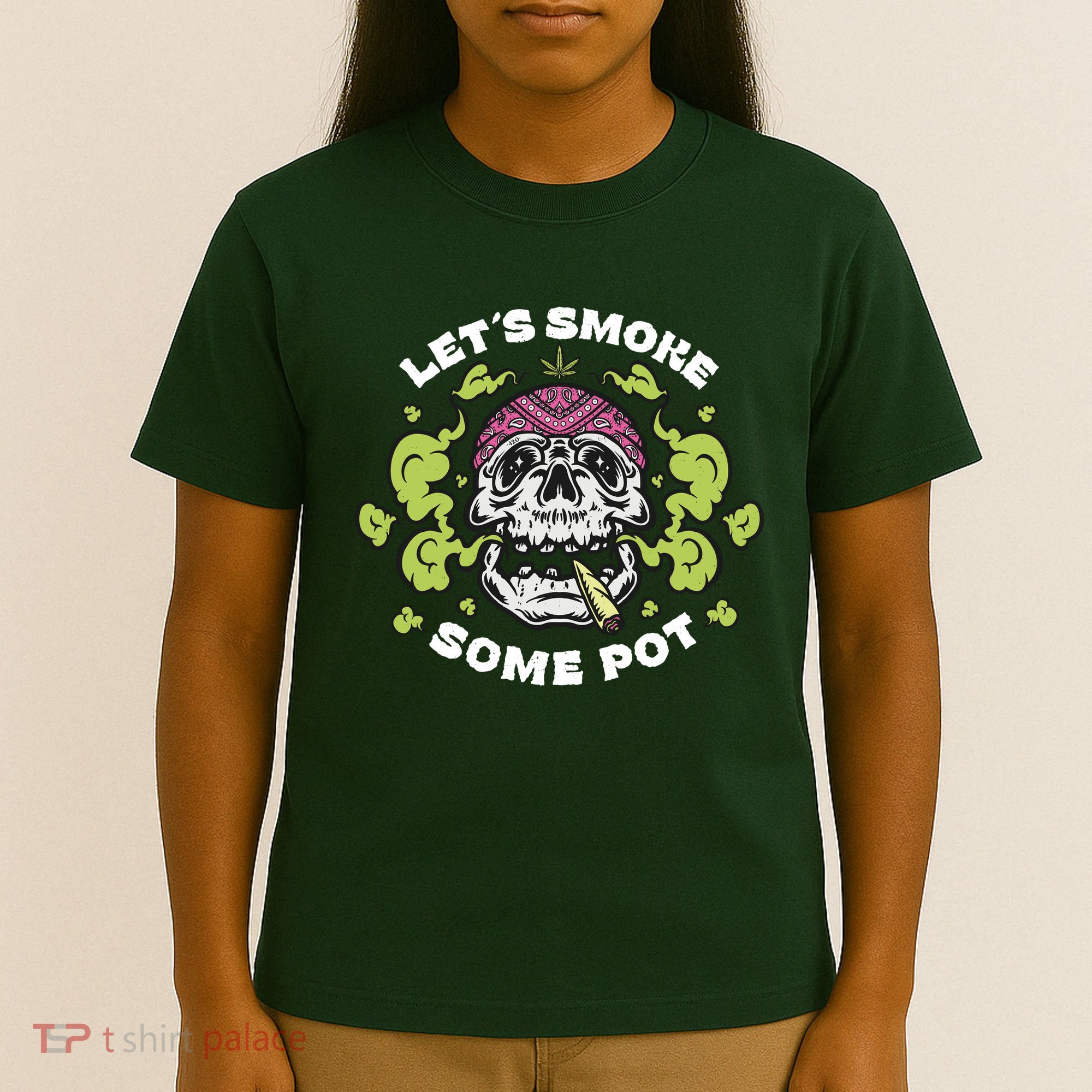 Let's Smoke Some Pot Skull T-Shirt