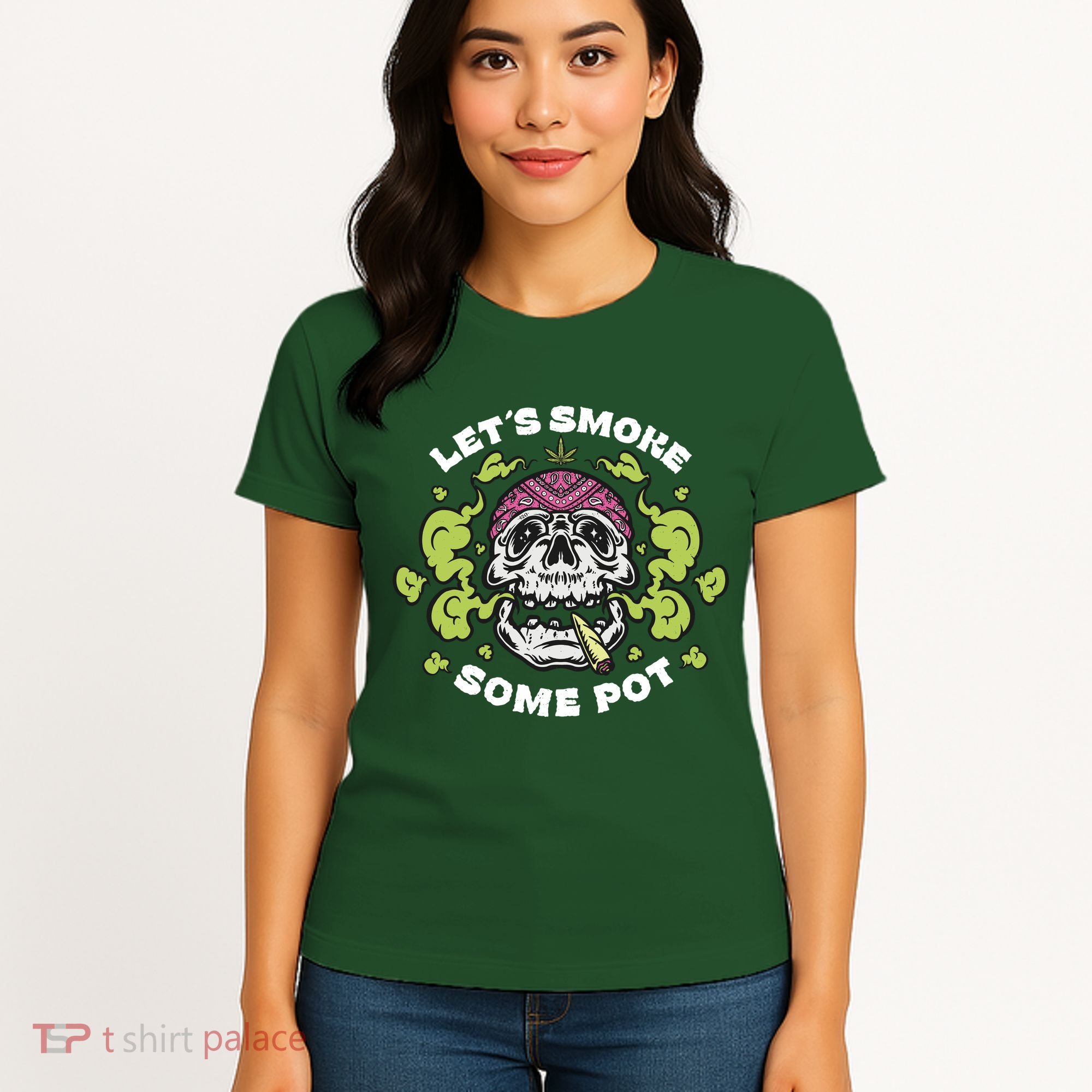 Let's Smoke Some Pot Skull Women's T-Shirt