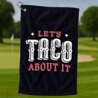 Lets Taco About It Golf Towel thumb 1