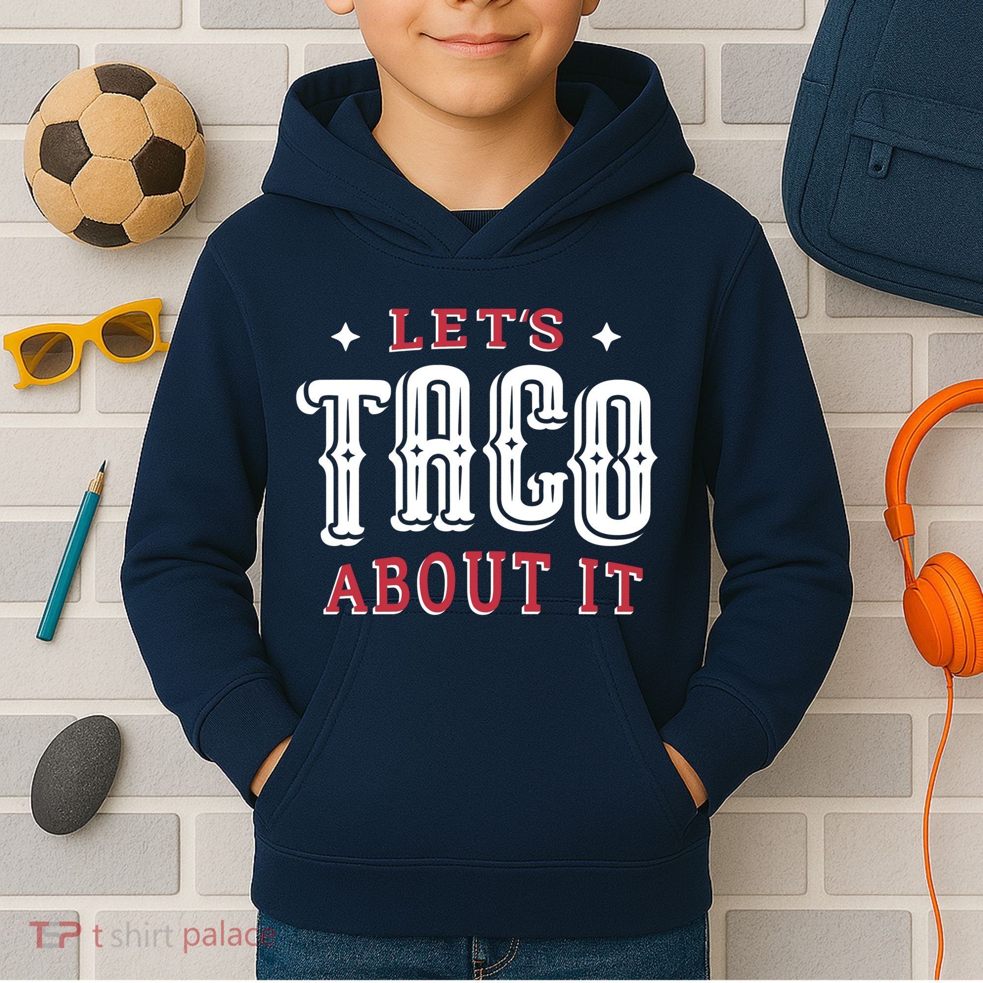 Lets Taco About It Kids Hoodie