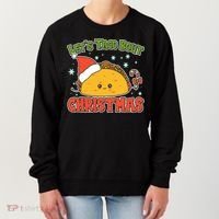 Let's Taco Bout Cute Funny Christmas Women's Sweatshirt thumb 0