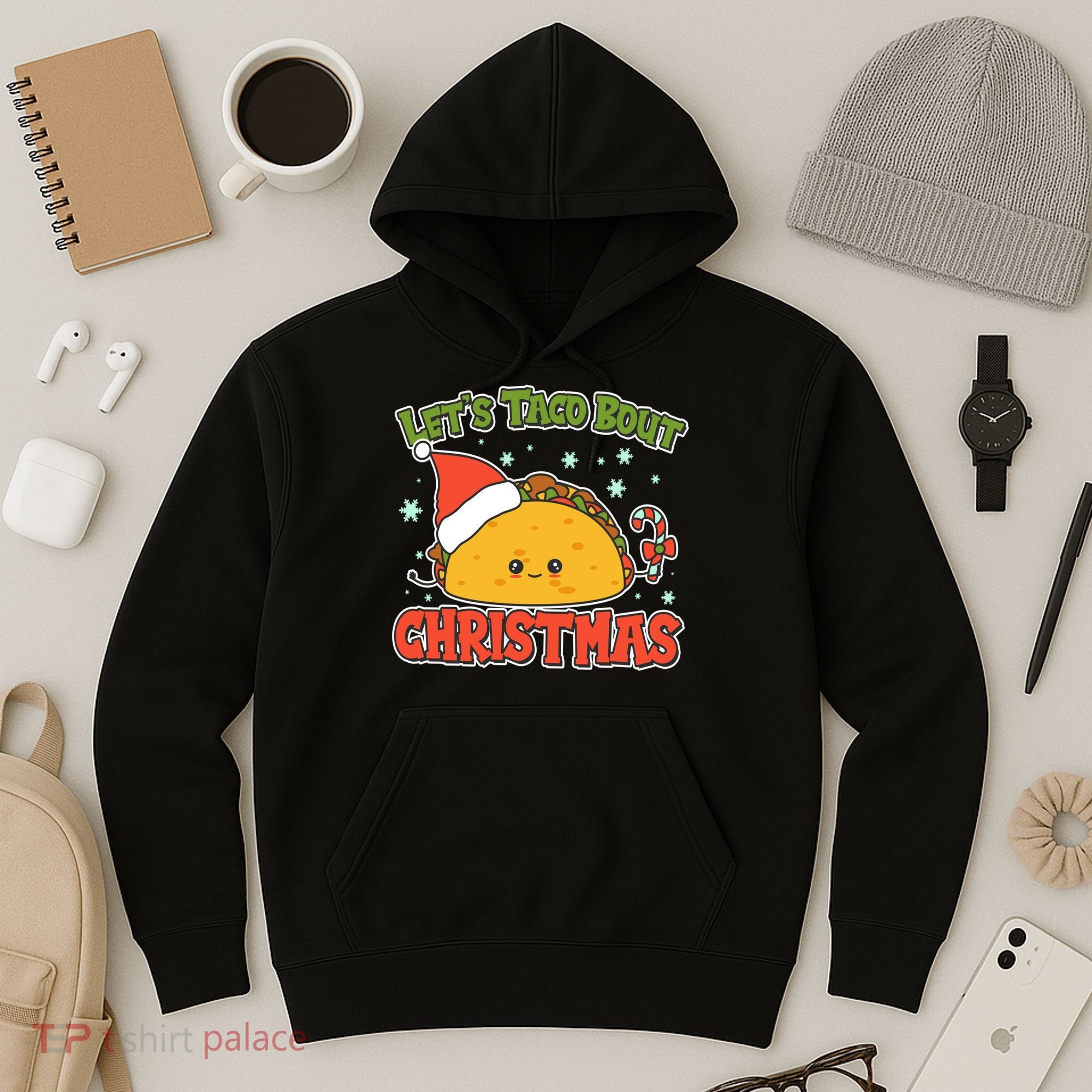 Let's Taco Bout Cute Funny Christmas Hoodie