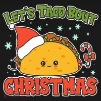 Let's Taco Bout Cute Funny Christmas Long Sleeve Shirt thumb 2