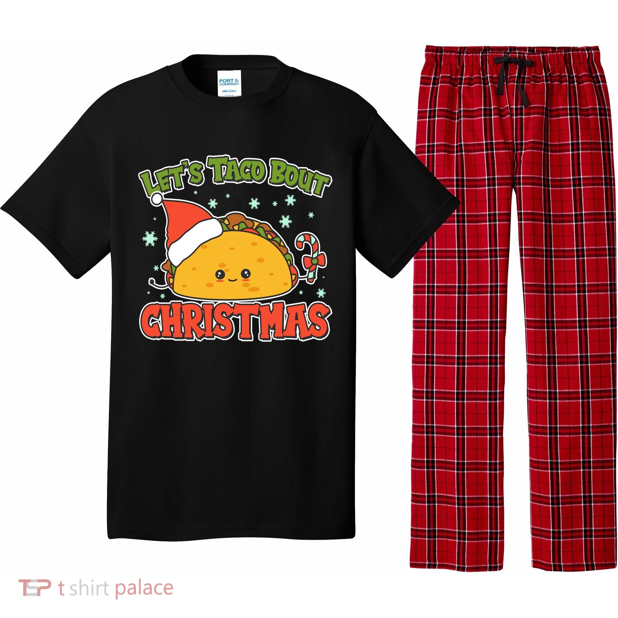 Let's Taco Bout Cute Funny Christmas Pajama Set