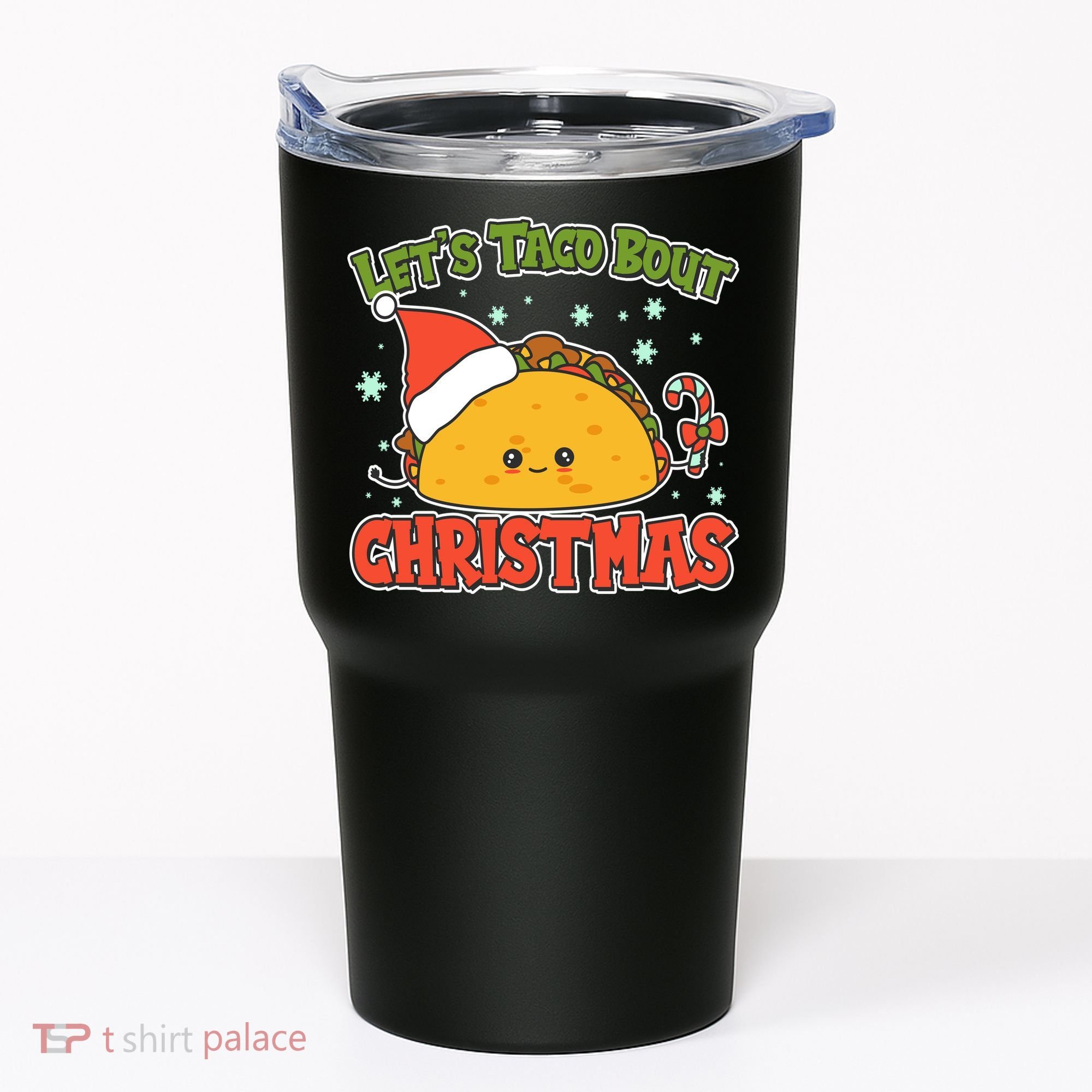 Let's Taco Bout Cute Funny Christmas Tumbler