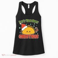 Let's Taco Bout Cute Funny Christmas Women's Tank Top thumb 0