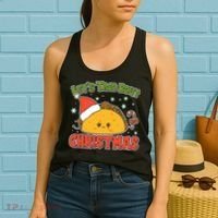 Let's Taco Bout Cute Funny Christmas Women's Tank Top thumb 2