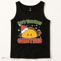Let's Taco Bout Cute Funny Christmas Tank Top thumb 2