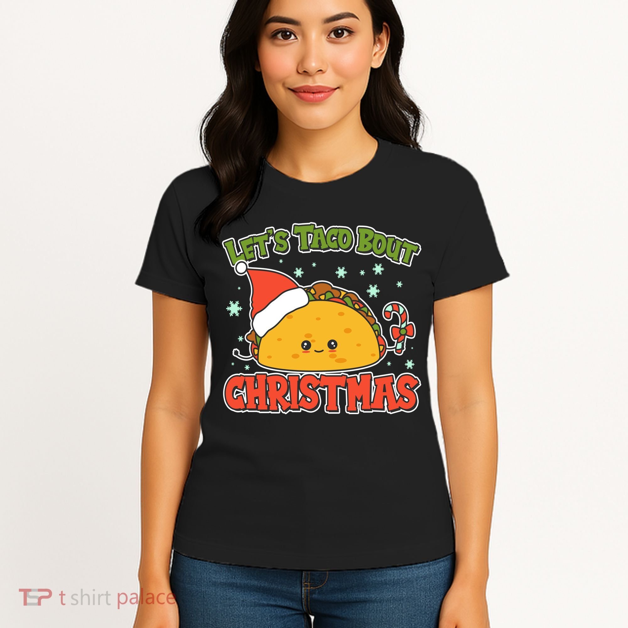 Let's Taco Bout Cute Funny Christmas Women's T-Shirt