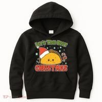 Let's Taco Bout Cute Funny Christmas Kids Hoodie thumb 0